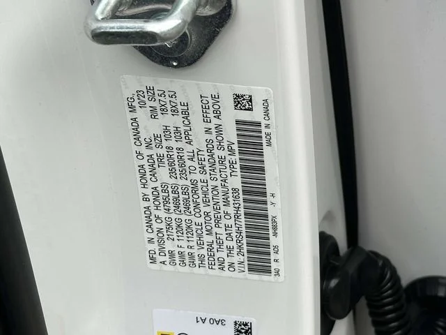Certified Used 2024 Platinum White Pearl Honda EX-L image 19