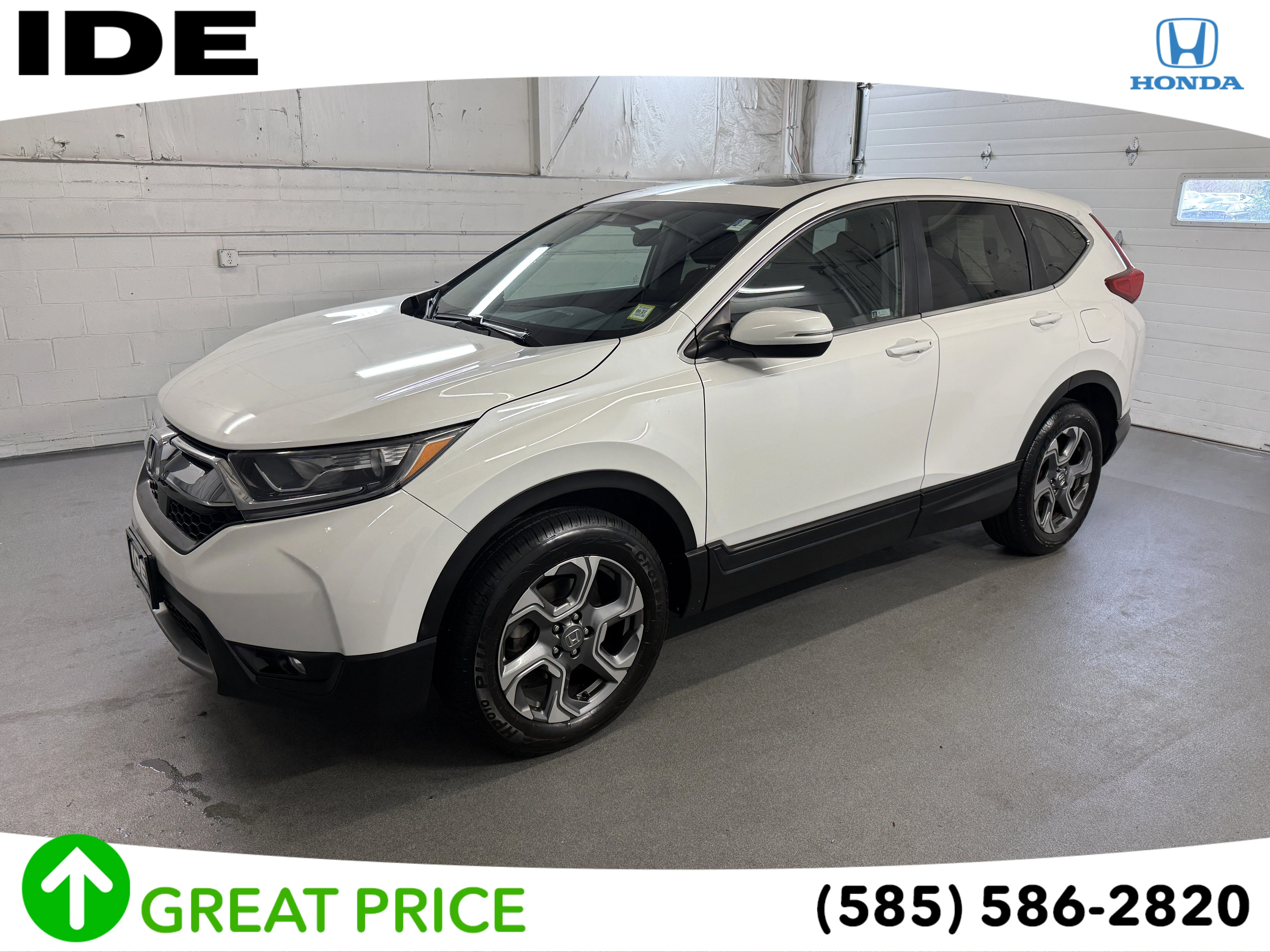 Certified Used 2019 Platinum White Pearl Honda EX image 1