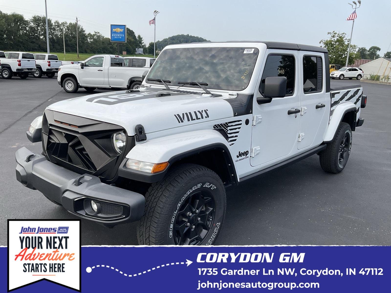 Used 2022 Bright White Clearcoat Jeep Willys image 1