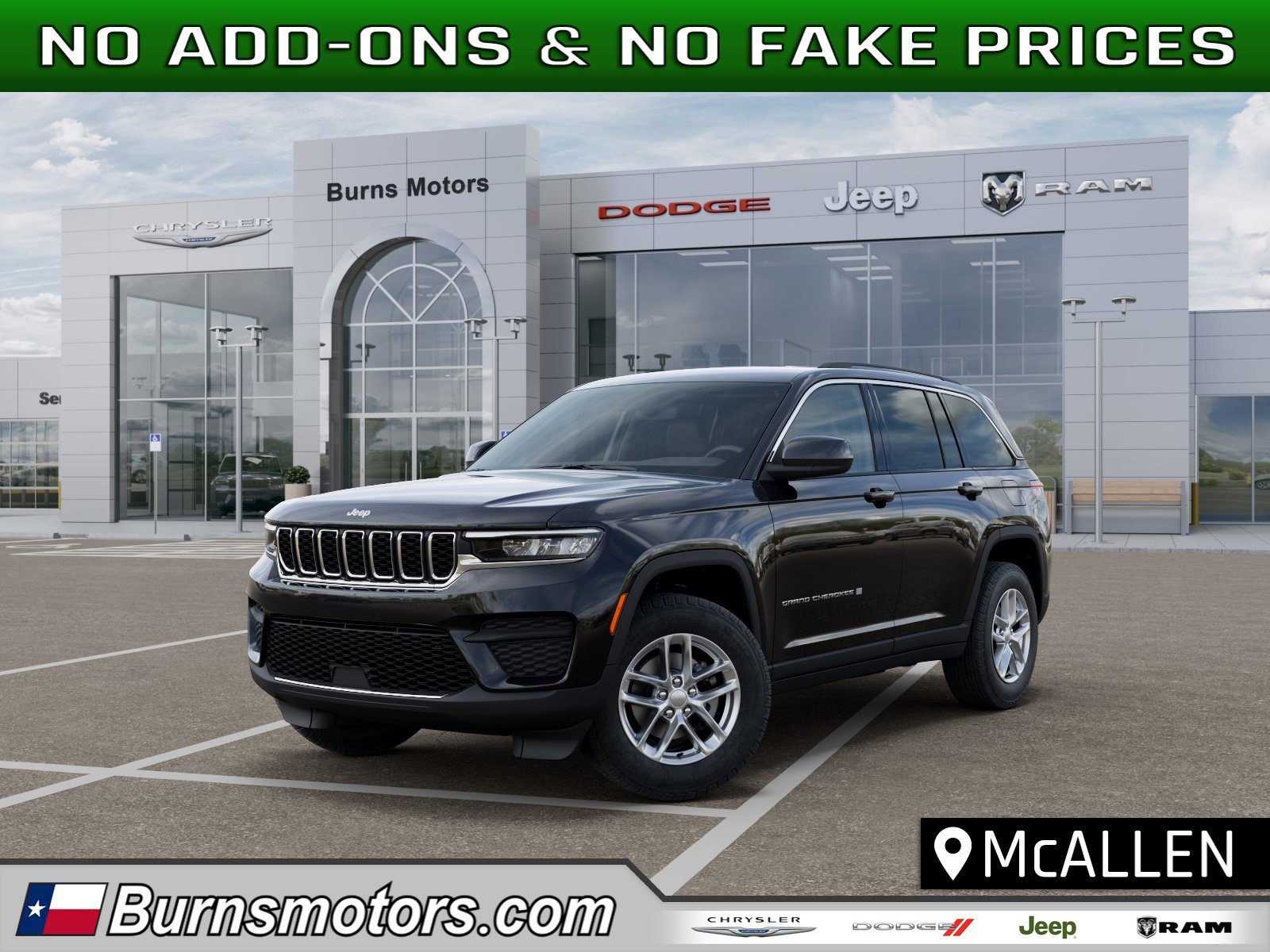 New 2026 Diamond Black Crystal Pearl-Coat Exterior Paint Jeep Laredo image 1