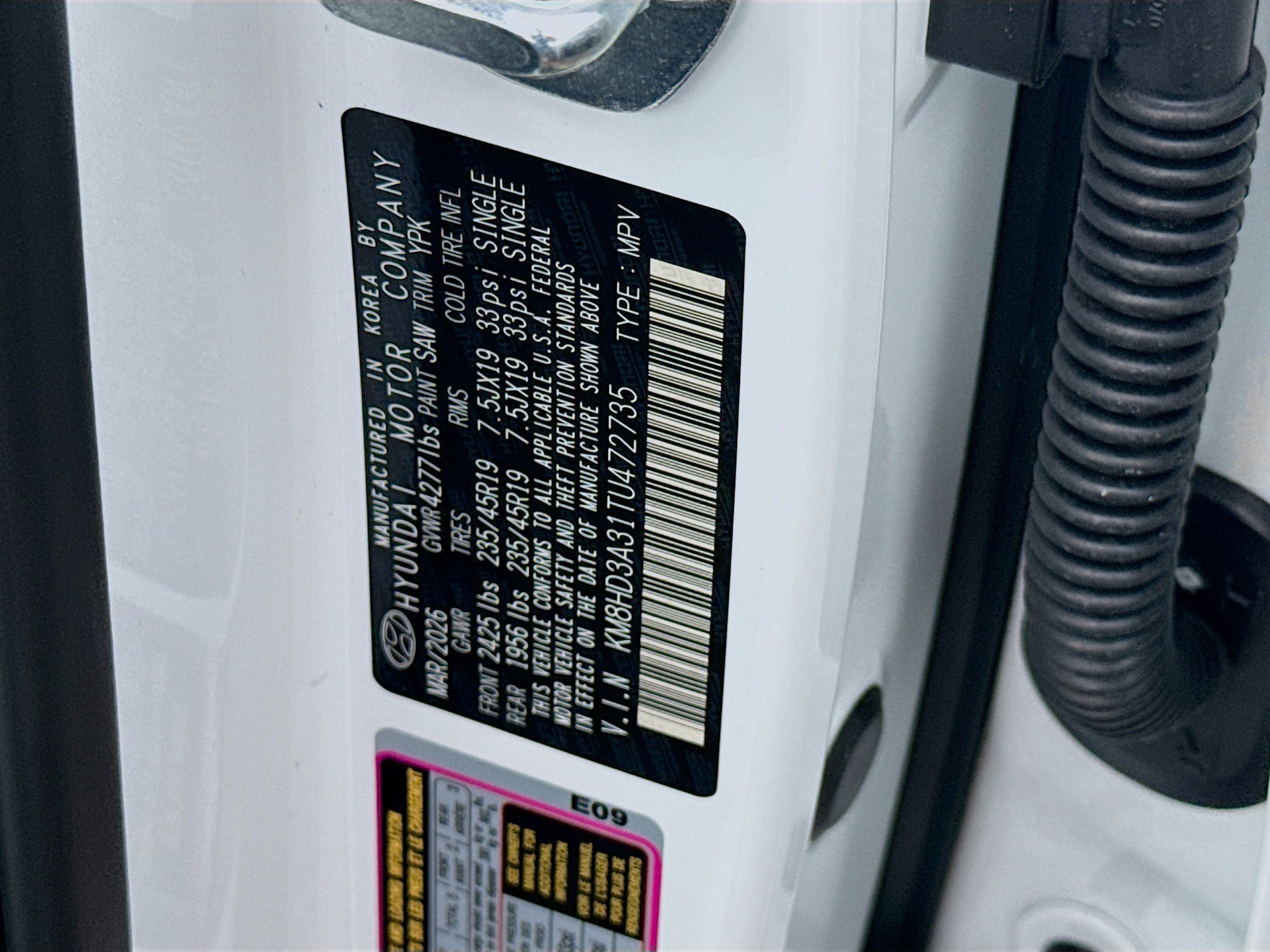 New 2026 Atlas White Hyundai SEL Premium FWD image 48