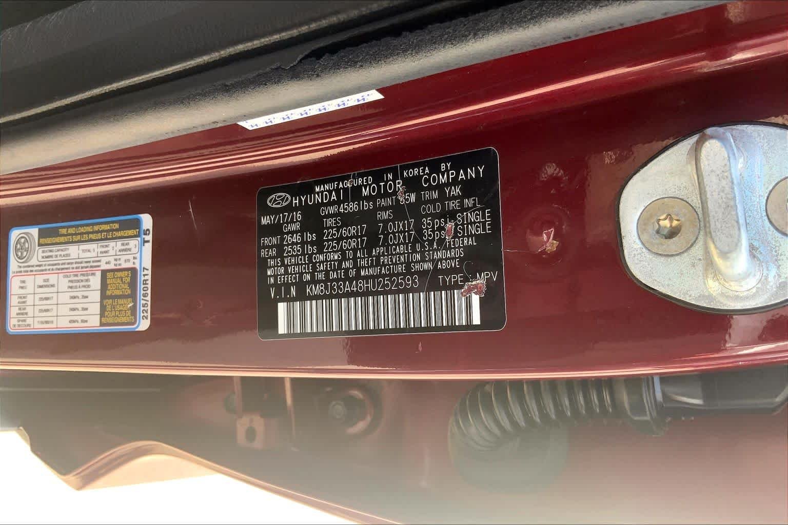 Used 2017 Ruby Wine Hyundai SE image 34