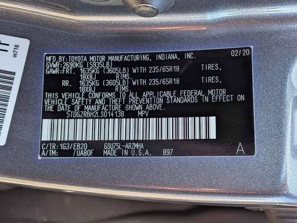 Used 2020 Gray Toyota XLE image 26