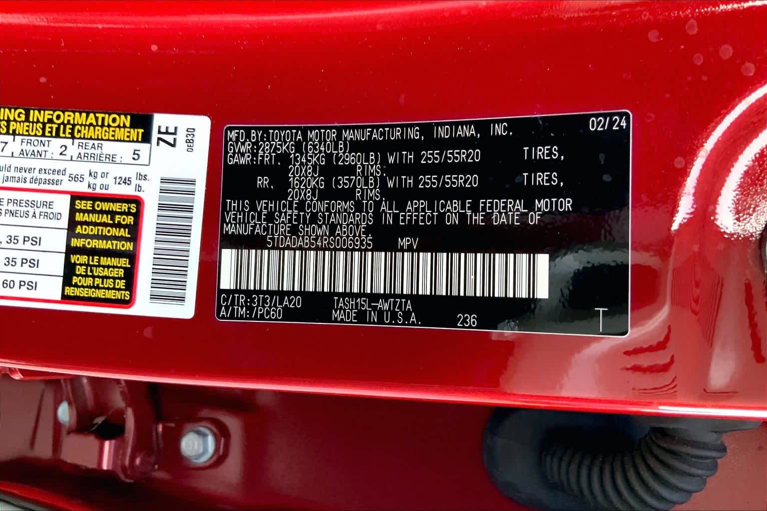Certified Used 2024 Ruby Flare Pearl Toyota Hybrid MAX Platinum image 30