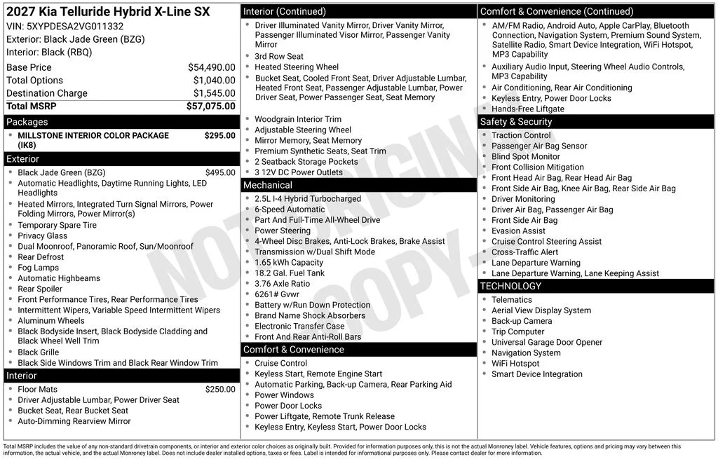 New 2027 Black Jade Green Kia X-LINE SX image 29