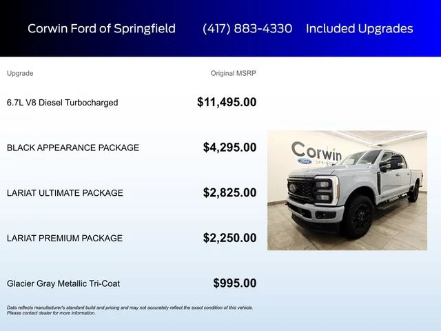 New 2026 Glacier Gray Metallic Tri-Coat Ford F-250® Lariat® image 5