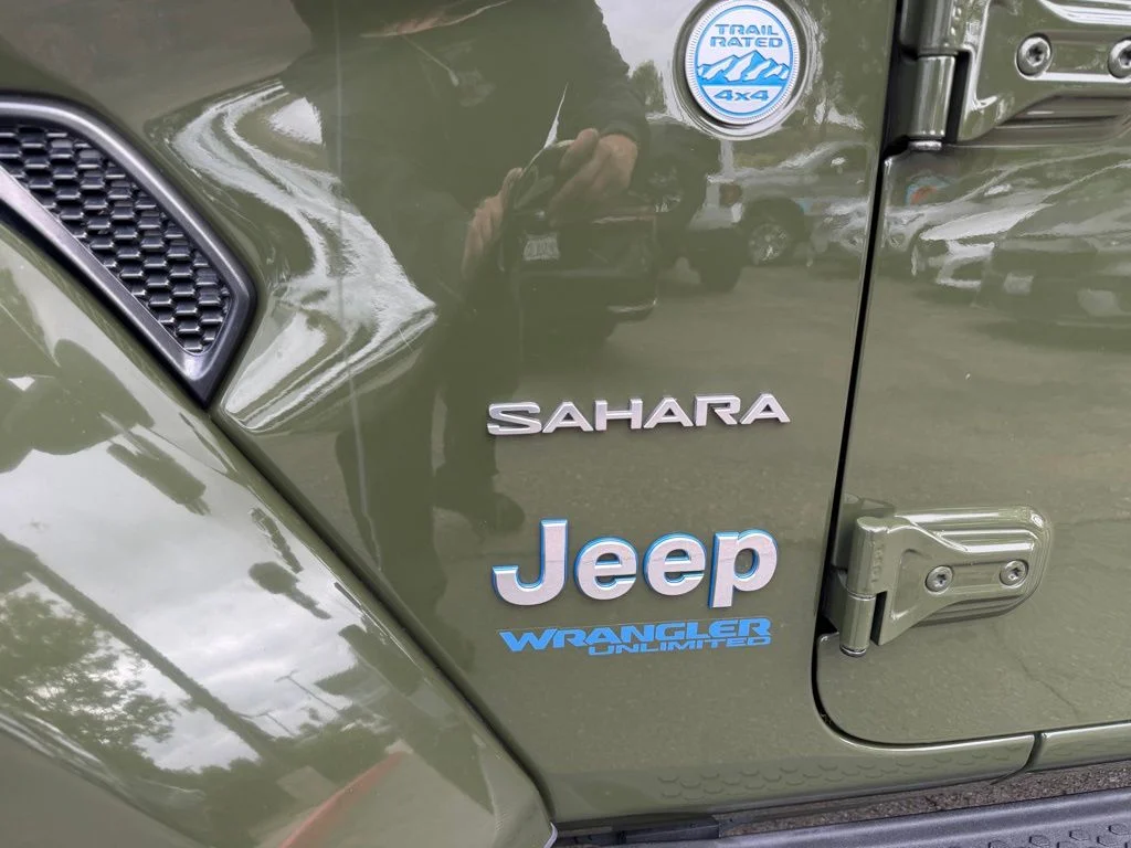 Used 2021 Green Jeep Unlimited Sahara 4xe image 8