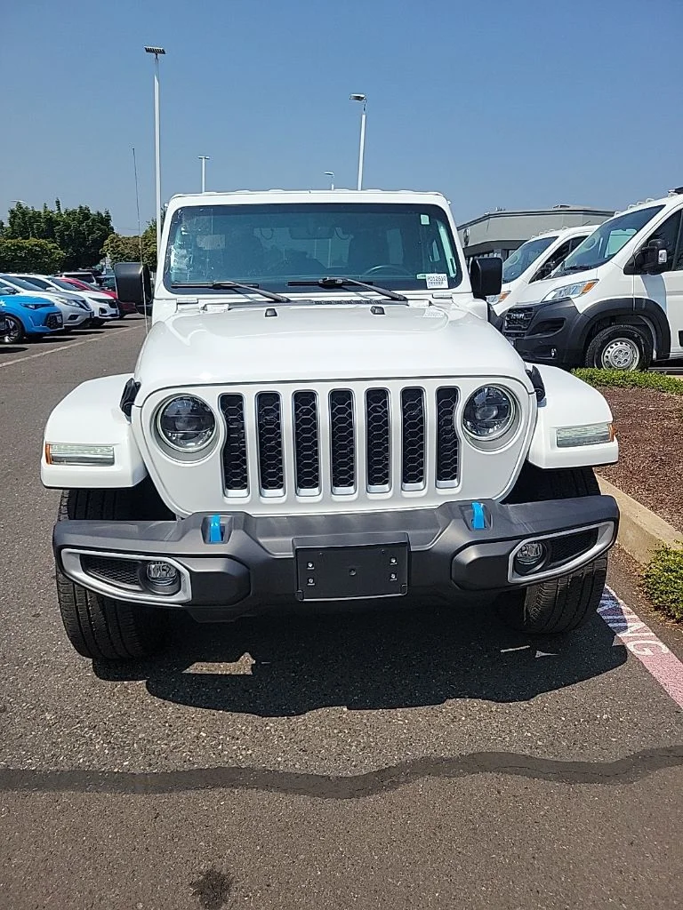 Used 2023 Bright White Clearcoat Jeep Sahara 4xe image 8