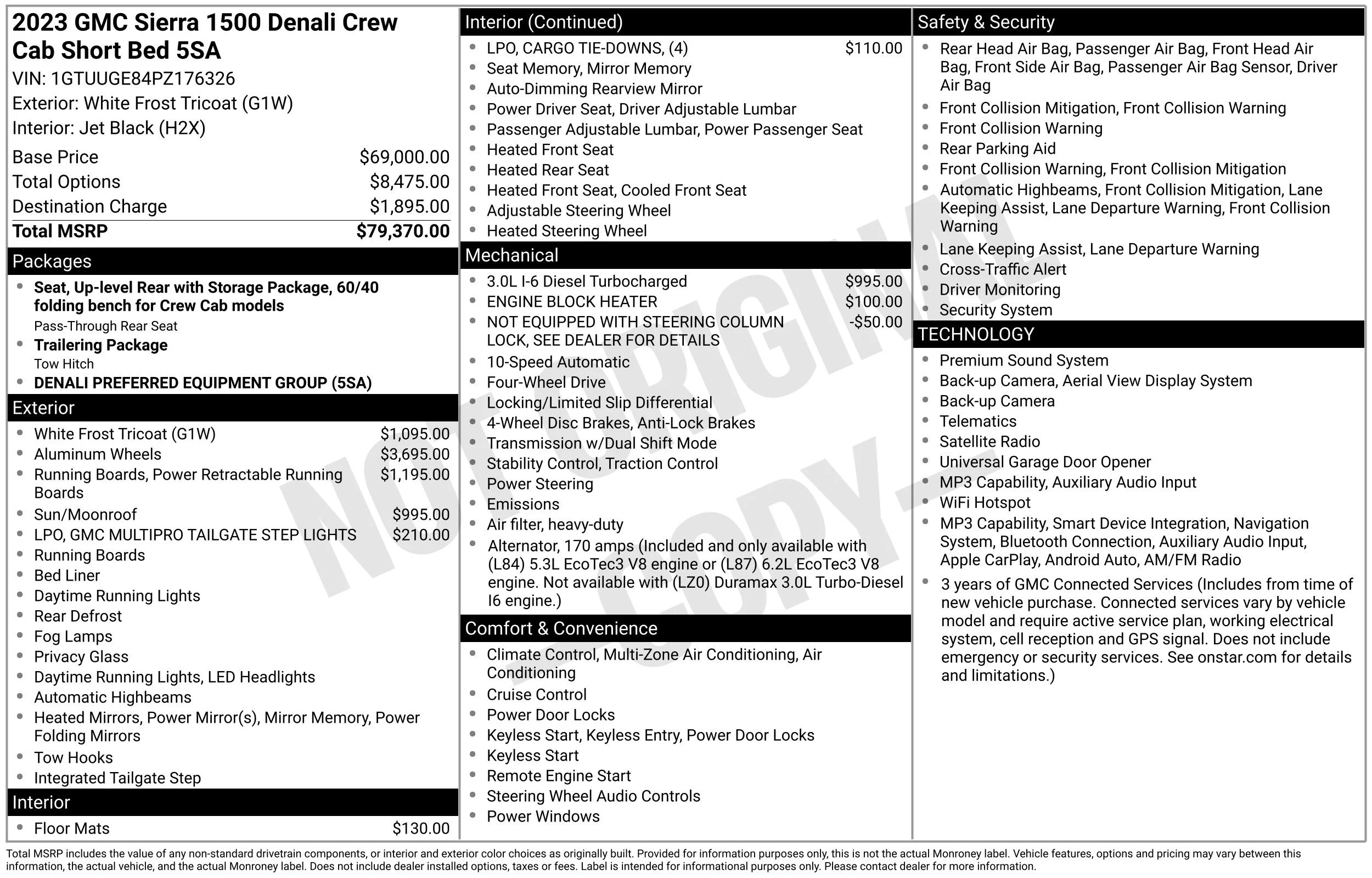 Used 2023 WHITE FROST TRICOAT GMC Denali image 16