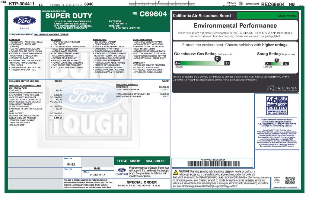 Used 2024 White Ford Lariat image 23