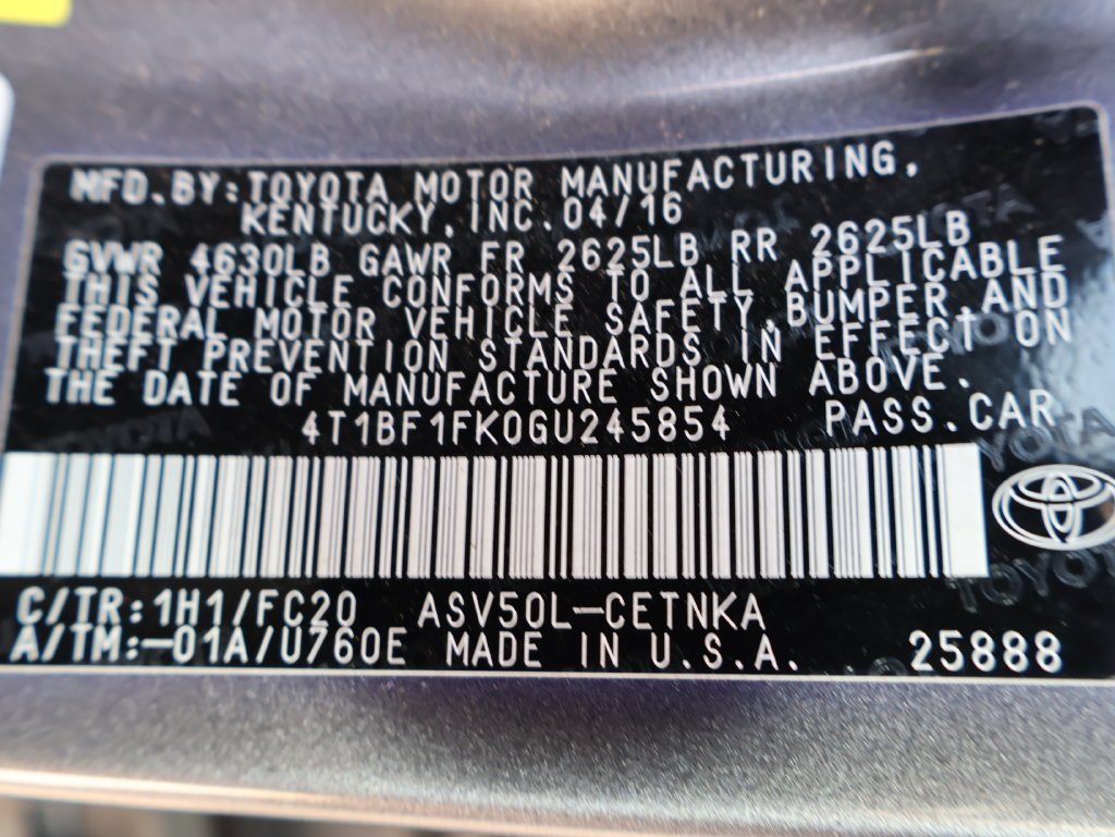 Used 2016 Gray Toyota LE image 13