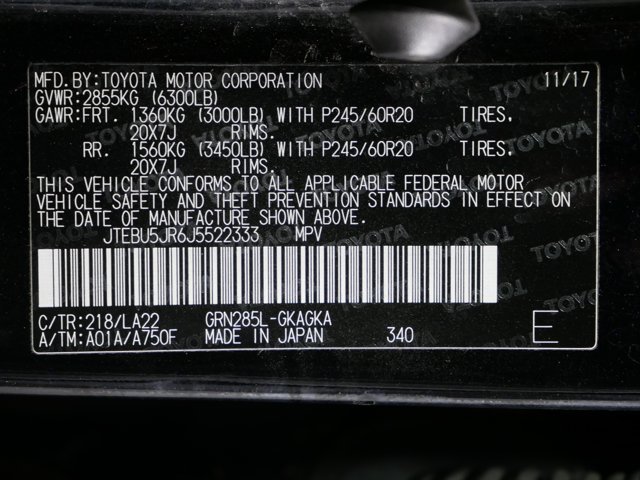 Certified Used 2018 Midnight Black Metallic Toyota Limited image 33