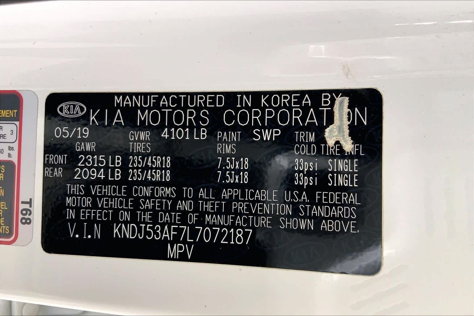 Used 2020 Snow White Pearl Kia GT-Line Turbo image 36