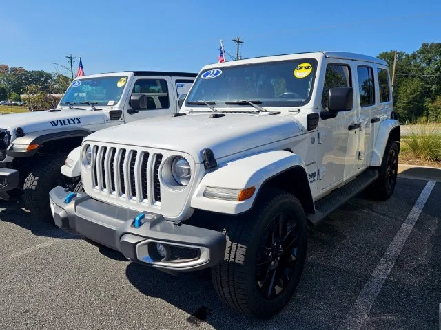 Used 2022 Black Jeep Unlimited Sahara 4xe image 3