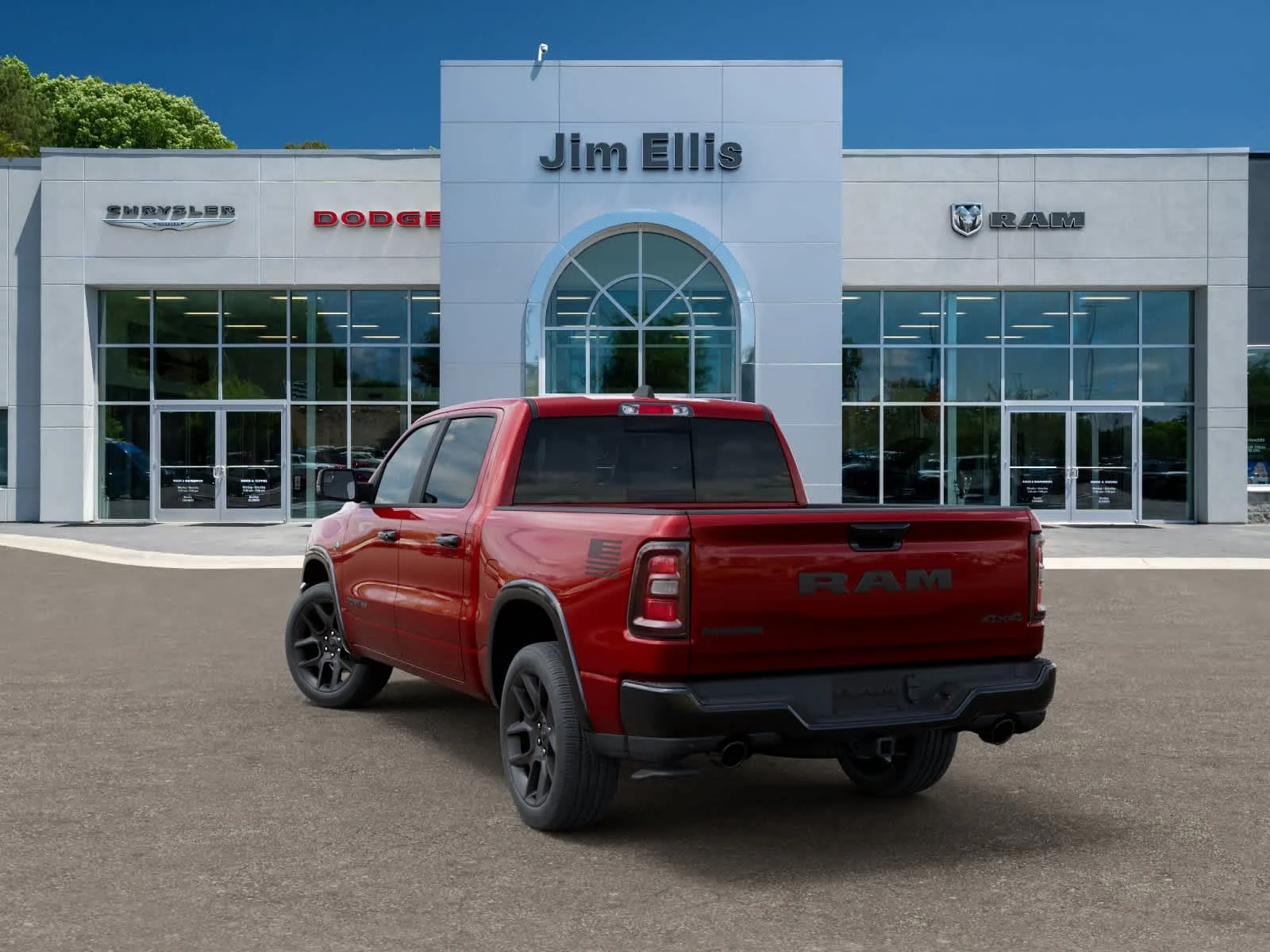 New 2026 Molten Red Pearl-Coat Exterior Paint RAM Laramie image 3