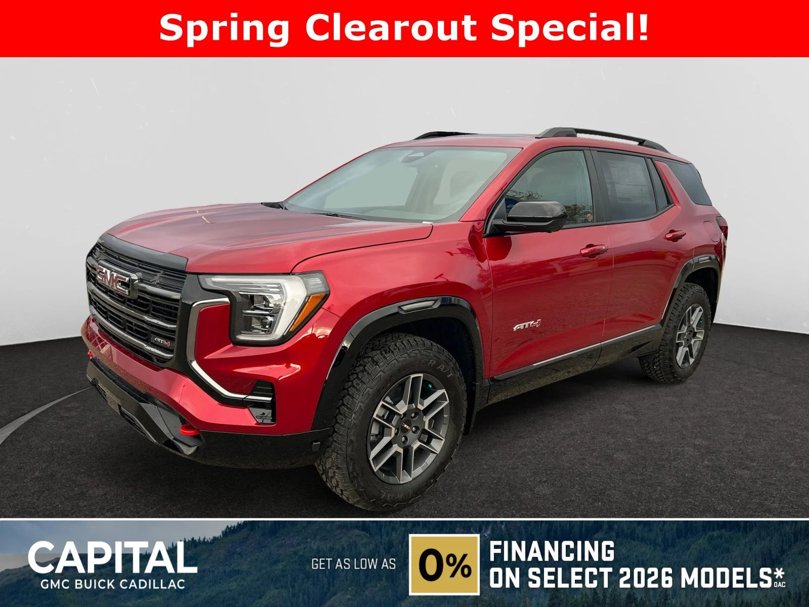 New 2026 Volcanic Red Tintcoat GMC AWD AT4 image 1