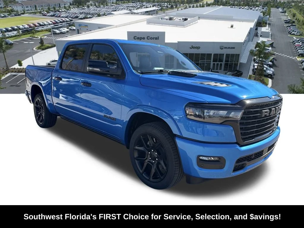 New 2026 Hydro Blue Pearl-Coat Exterior Paint RAM Laramie image 2