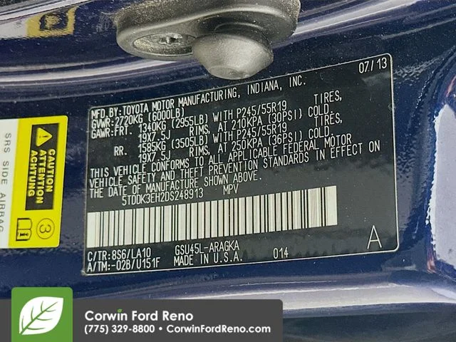Used 2013 Nautical Blue Metallic Toyota Limited image 35