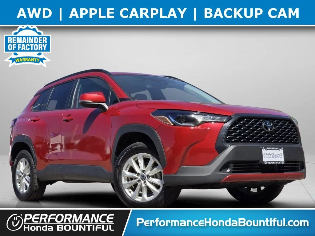 Used 2022 Barcelona Red Metallic Toyota LE image 1