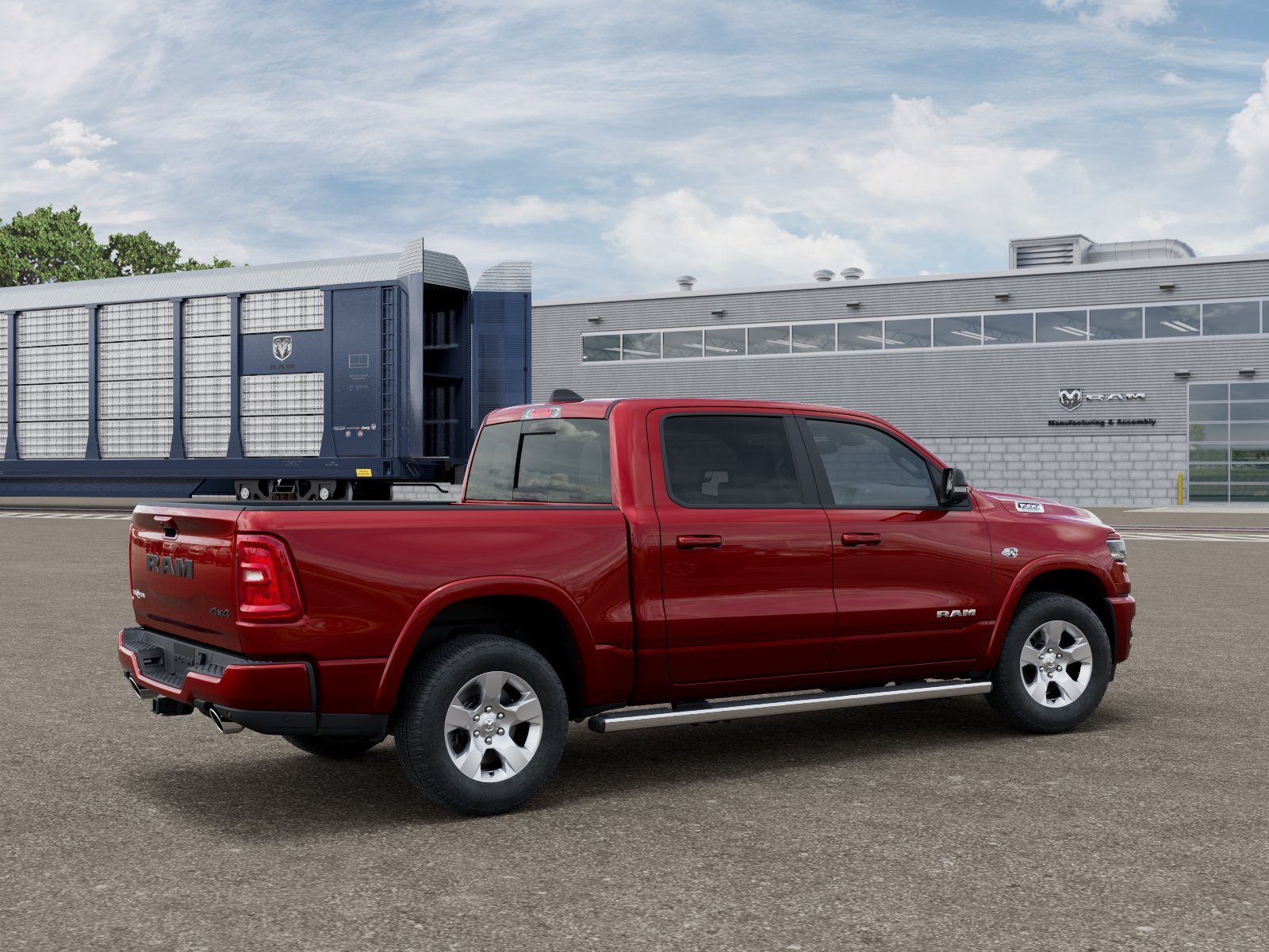 New 2026 Molten Red Pearl-Coat Exterior Paint RAM Big Horn/Lone Star image 2