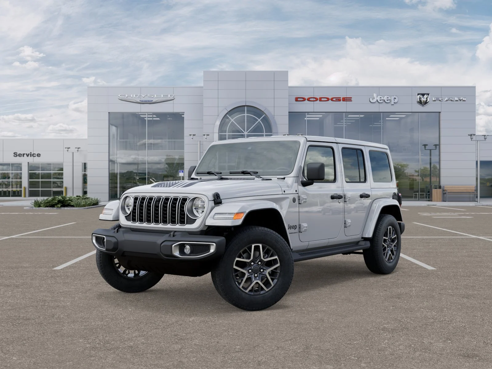 New 2025 Bright White Clear-Coat Exterior Paint Jeep Sahara image 31