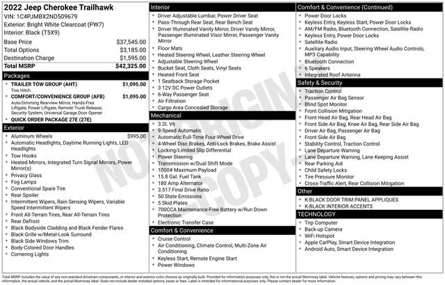 Used 2022 White Jeep Trailhawk image 31