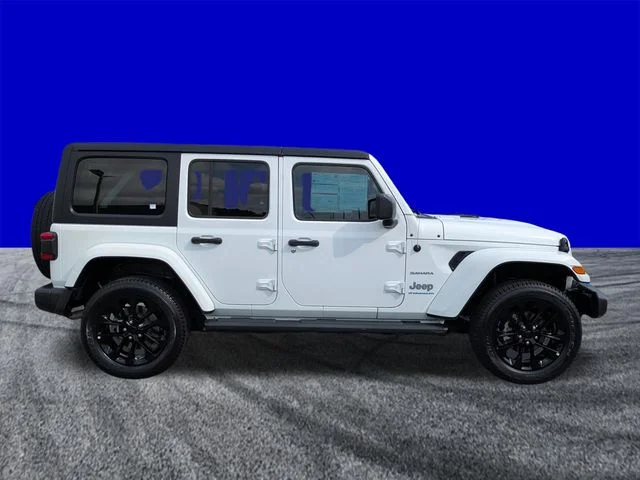 Certified Used 2023 Bright White Clearcoat Jeep Sahara 4xe image 3