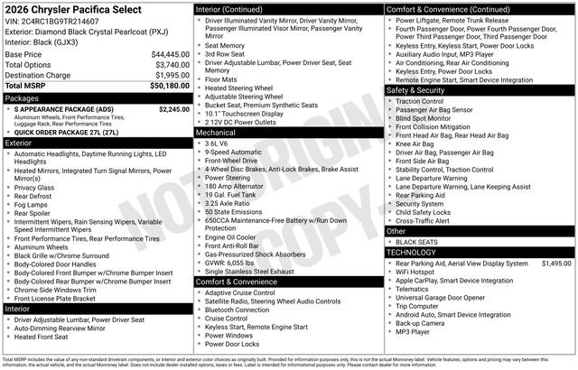 2026 Chrysler Pacifica Select - Photo 46