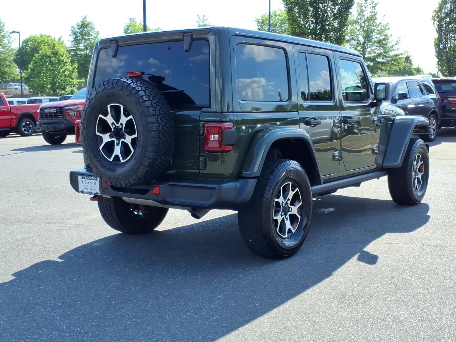 Used 2021 Sarge Green Clearcoat Jeep Unlimited Rubicon image 2