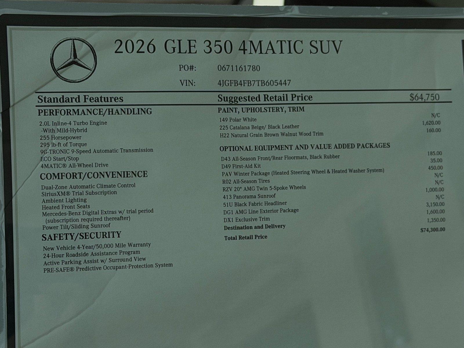 New 2026 Polar White Mercedes-Benz GLE 350 image 48