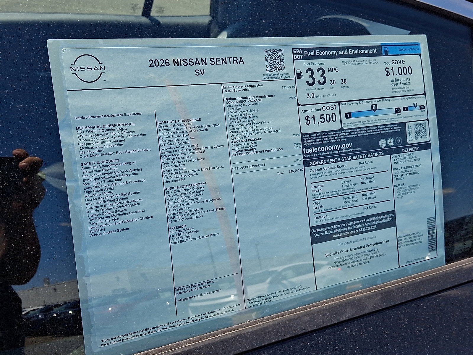 New 2026 Super Black Nissan SV image 11