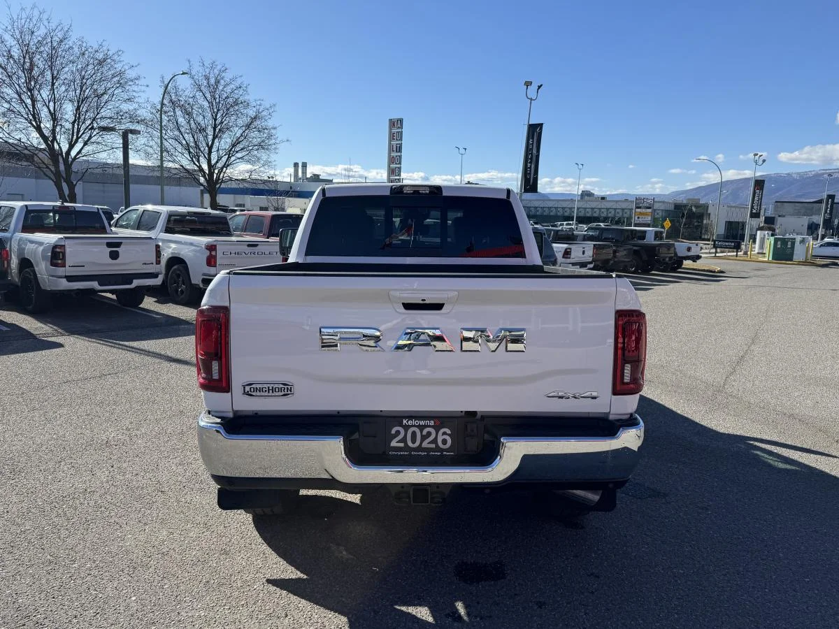 New 2026 White RAM Limited Longhorn 4x4 Crew Cab 6