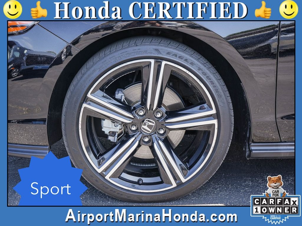 Certified Used 2024 Crystal Black Pearl Honda HYBRID SPORT image 16