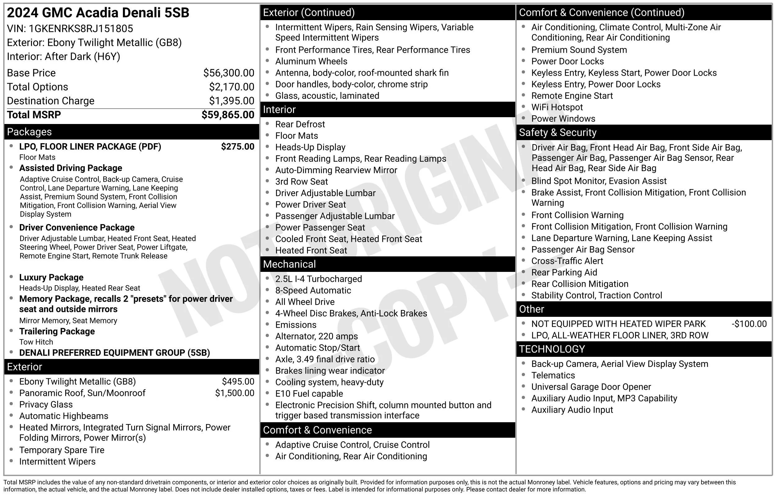 Used 2024 Ebony Twilight Metallic GMC Denali image 49