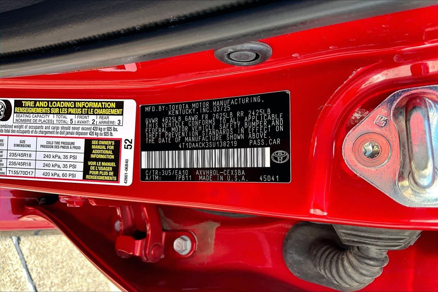 Used 2025 Supersonic Red Toyota SE image 34