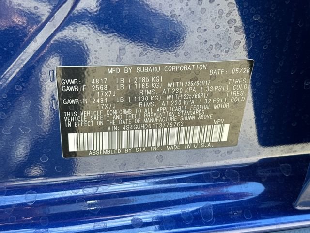 New 2026 SAPPHIRE BLUE PEARL Subaru Premium image 36