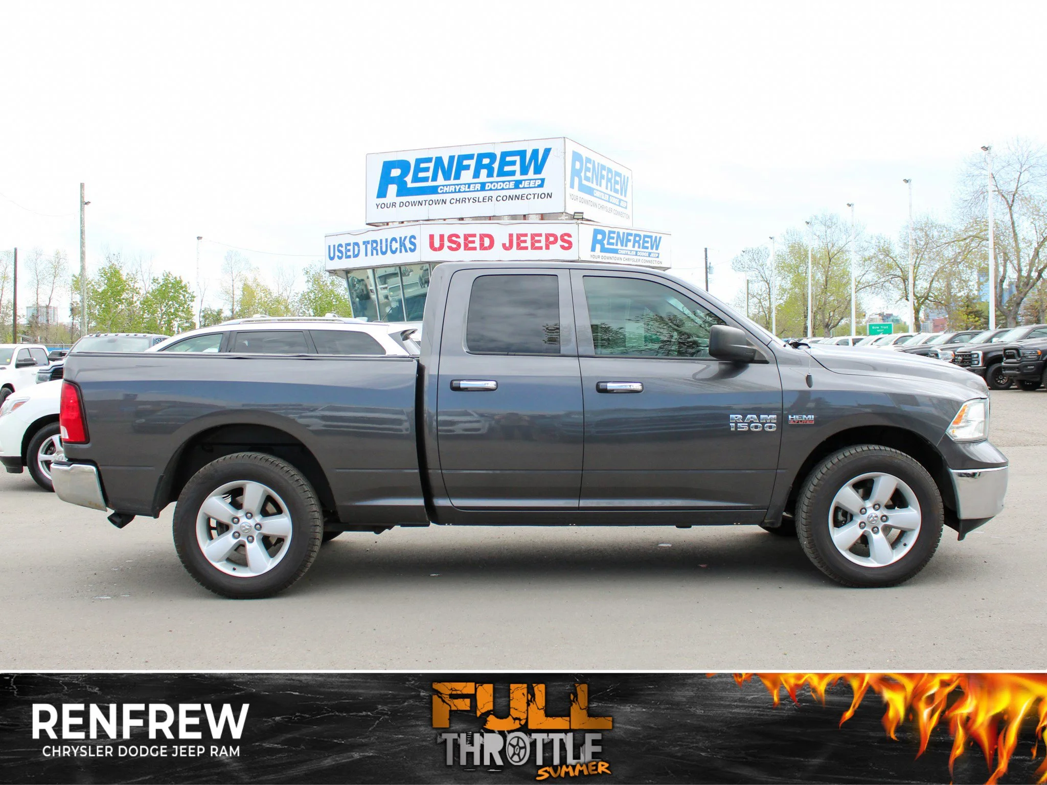 Used 2017 Grey RAM SLT * 5.7L HEMI V8 | Bedliner | Great Work Truck | Winter Tires | Two Keys | Cruise Control image 1