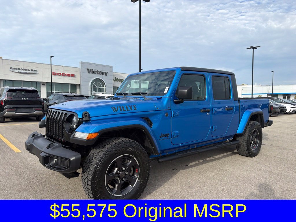 Certified Used 2022 Blue Jeep Willys image 1