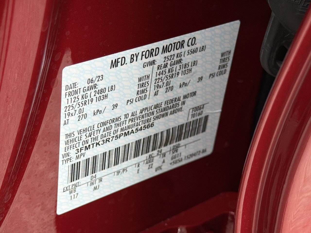 Certified Used 2023 Red Metallic Ford Premium image 35