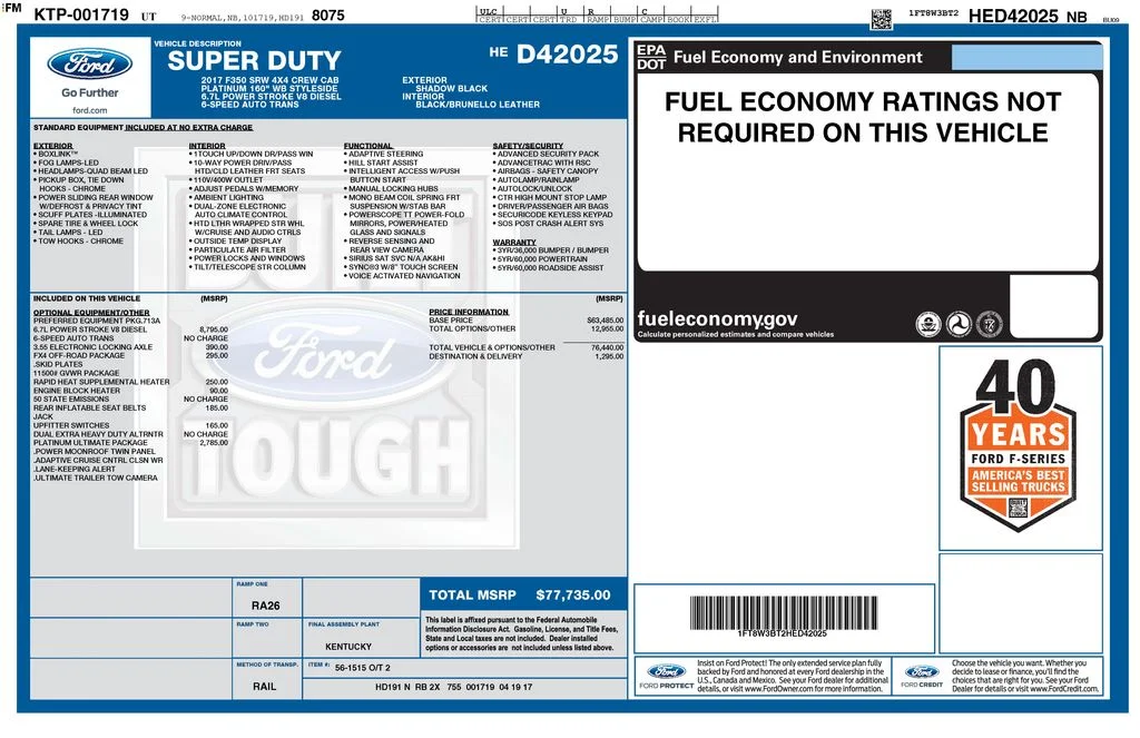 Used 2017 Black Ford Platinum image 42