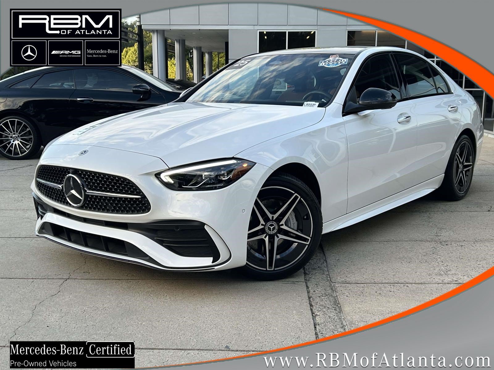 Certified Used 2025 MANUFAKTUR Moonlight White Metallic Mercedes-Benz C 300 Sedan image 1