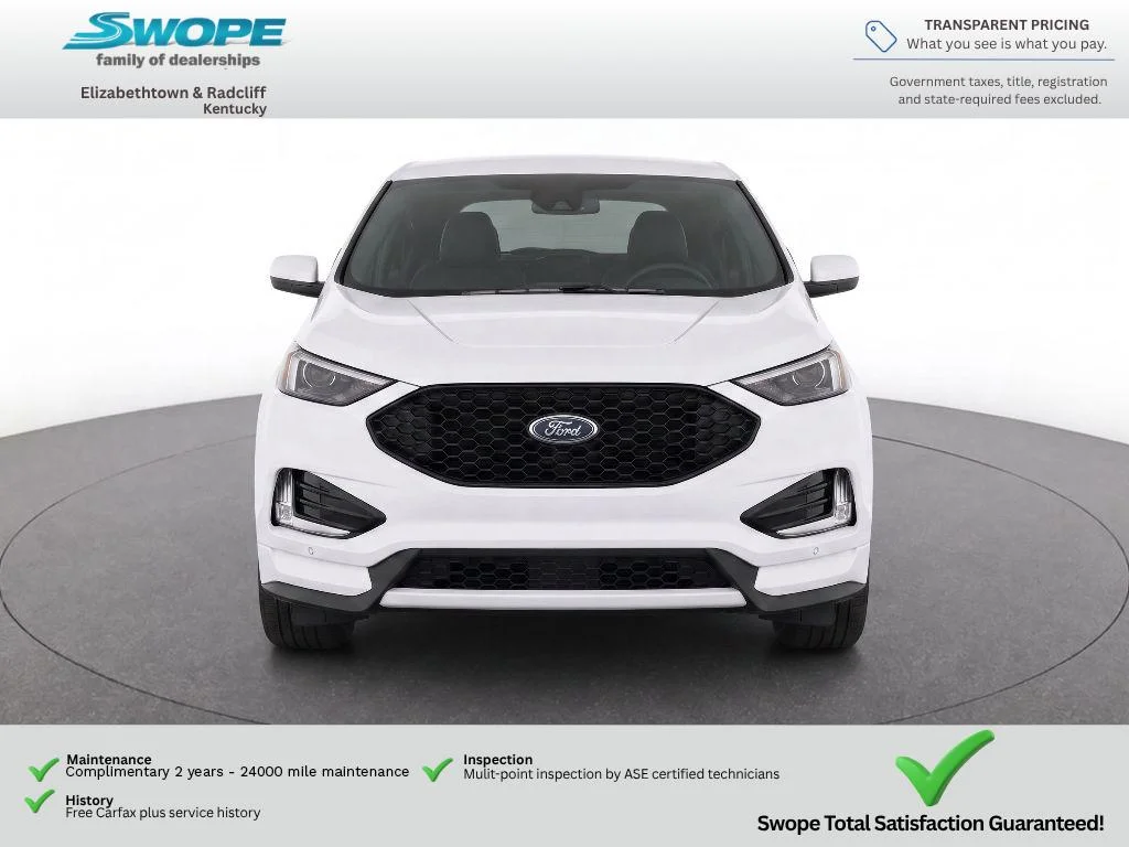 Used 2024 Star White Metallic Tri-Coat Ford ST-Line image 5