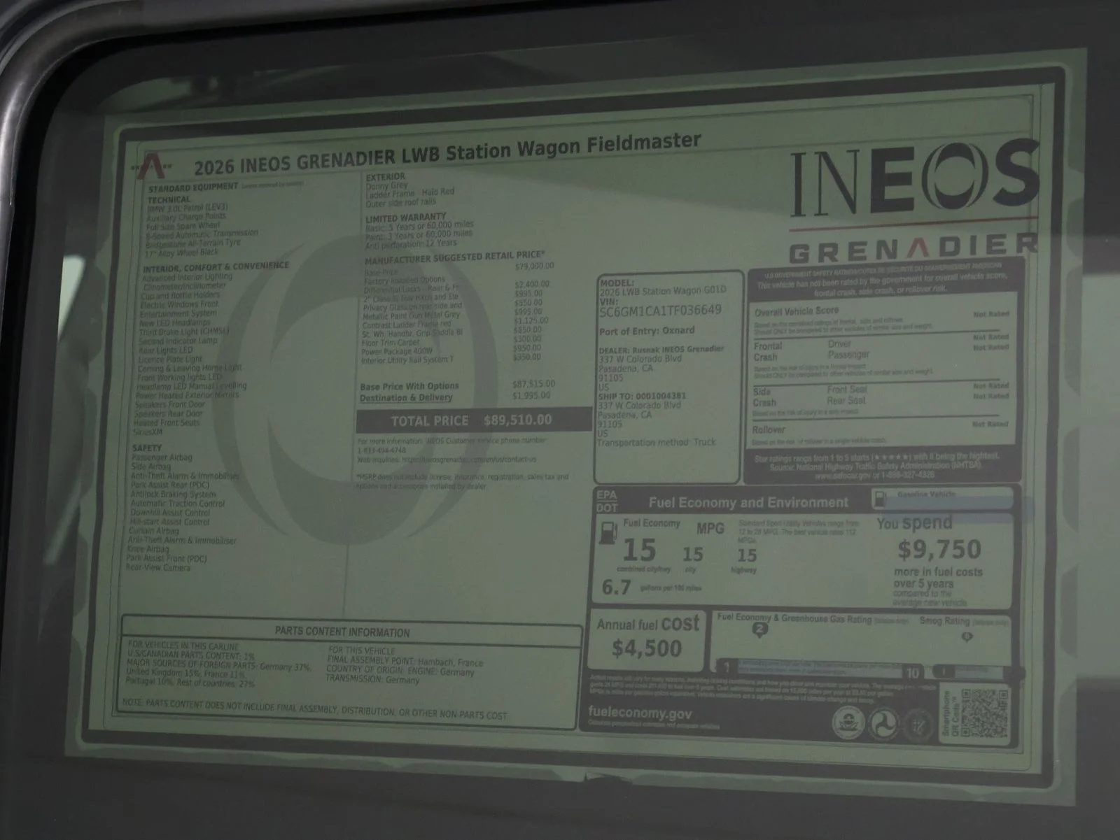 New 2026 Donny Gray Metallic INEOS Fieldmaster Edition image 23