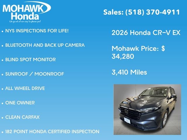 Certified Used 2026 Meteorite Gray Metallic Honda EX image 8