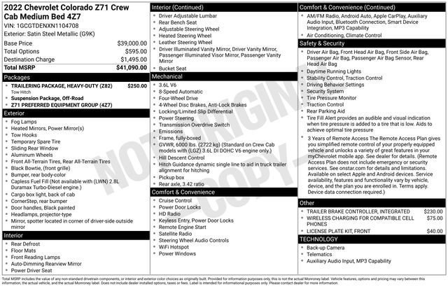 2022 Chevrolet Colorado Z71 - Photo 33