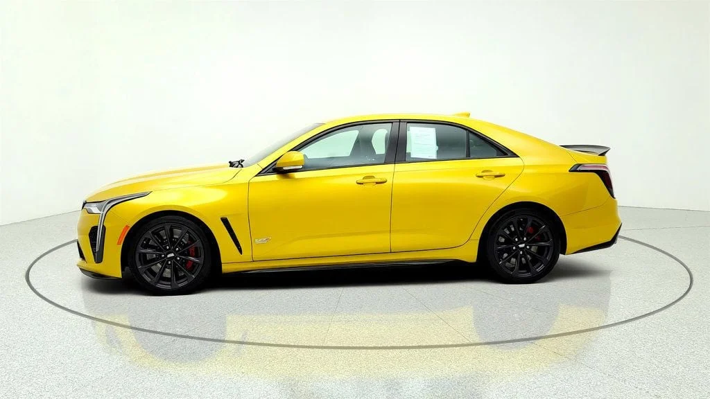 Used 2024 Cyber Yellow Metallic Cadillac 4dr Sedan Blackwing w/ High End Leather Seating & Technology Pkg image 8