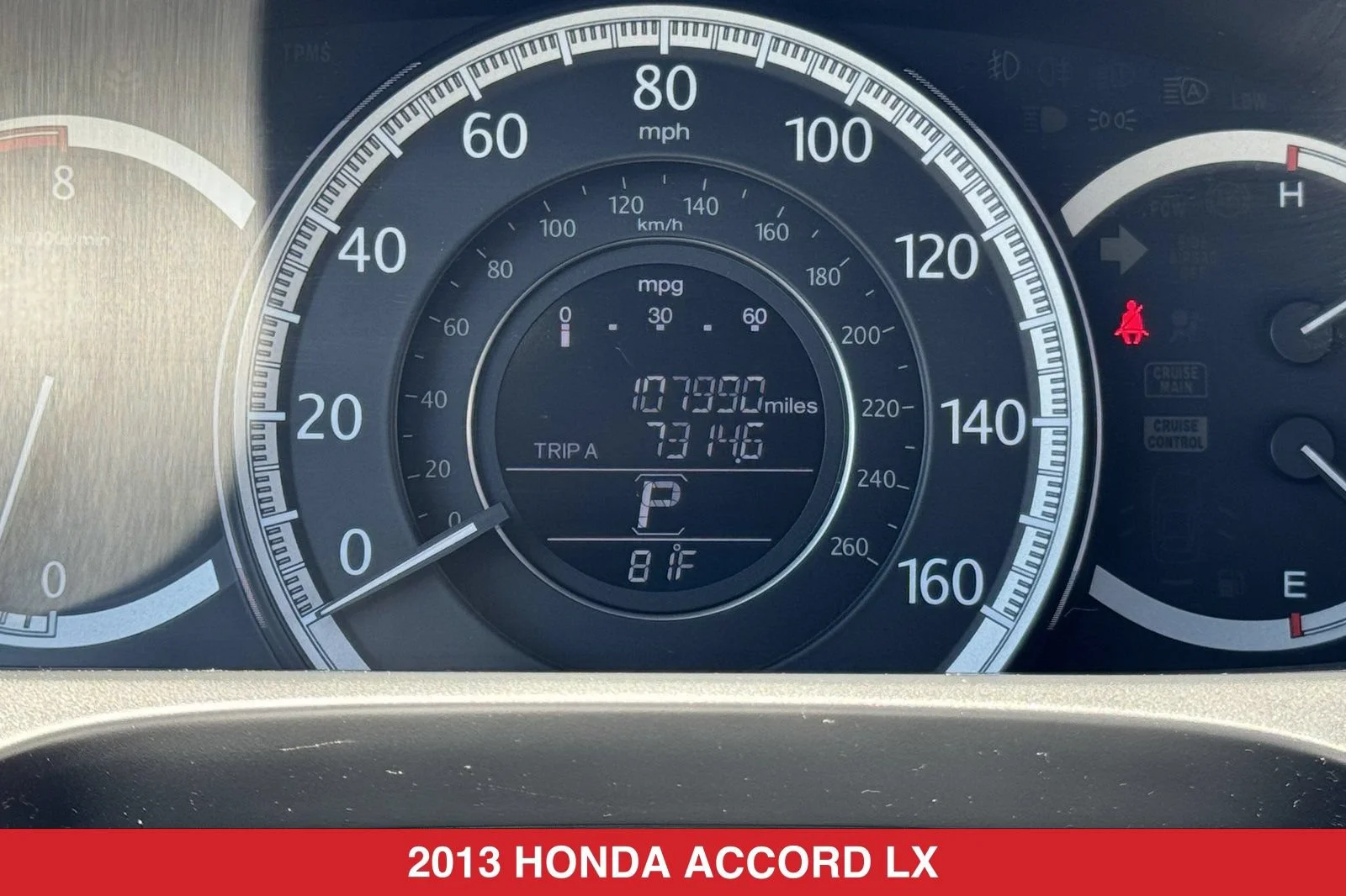 Used 2013 Crystal Black Pearl Honda LX image 23