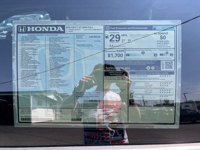 New 2026 Crystal Black Pearl Honda EX-L image 32