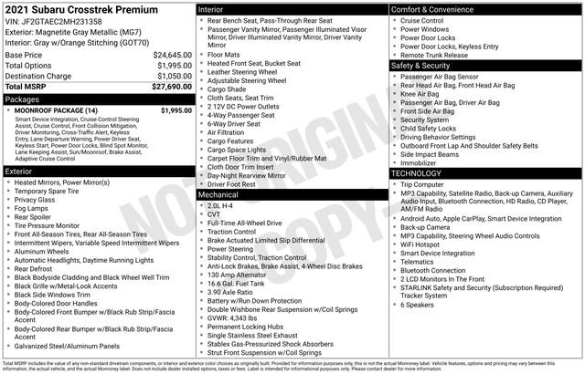 Used 2021 Gray Subaru Premium image 39