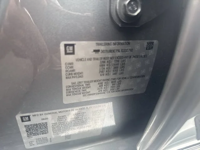 Used 2020 Satin Steel Metallic GMC SLT image 57